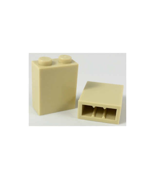 LEGO - Steen 1 x 2 x 2 met interne nop­houder - Tan | N