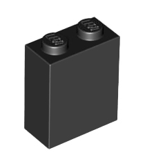 LEGO - Steen 1 x 2 x 2 met interne nop­houder - Black | N - Thumbnail