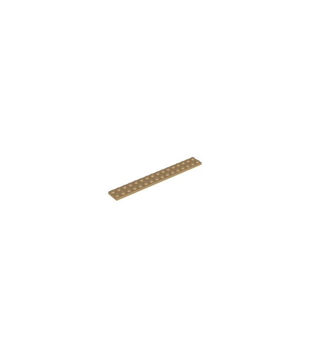 LEGO - Plaat 2 x 16 - Dark Tan | N