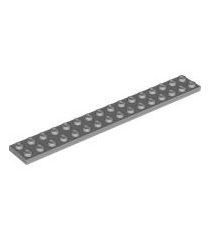 LEGO - Plaat 2 x 16 - Light Bluish Gray | N - Thumbnail