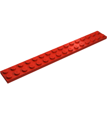 LEGO - Plaat 2 x 16 - Red | N - Thumbnail