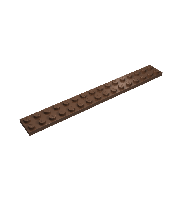 LEGO - Plaat 2 x 16 - Brown | N