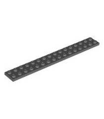 LEGO - Plaat 2 x 16 - Dark Bluish Gray | N - Thumbnail