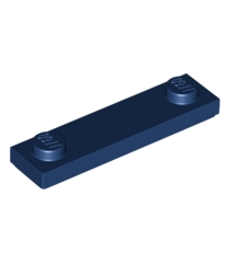 LEGO - Plaat, gemodificeerd 1 x 4 met 2 noppen met groef - Dark Blue | N - Thumbnail