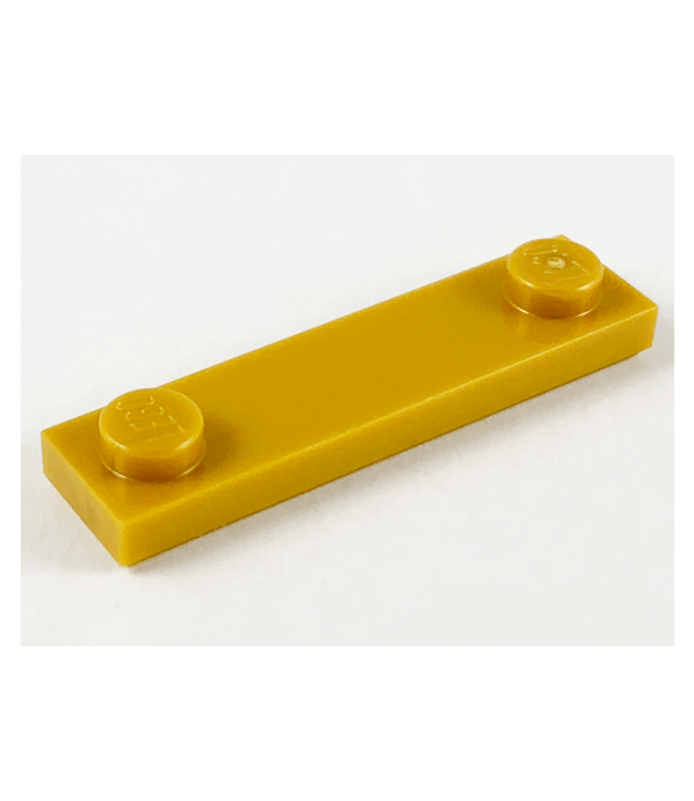 LEGO - Plaat, gemodificeerd 1 x 4 met 2 noppen met groef - Pearl Gold | N