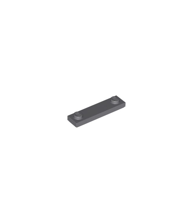 LEGO - Plaat, gemodificeerd 1 x 4 met 2 noppen met groef - Dark Bluish Gray | N
