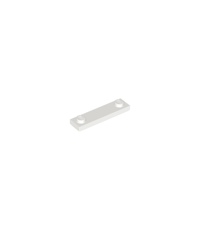 LEGO - Plaat, gemodificeerd 1 x 4 met 2 noppen met groef - White | N