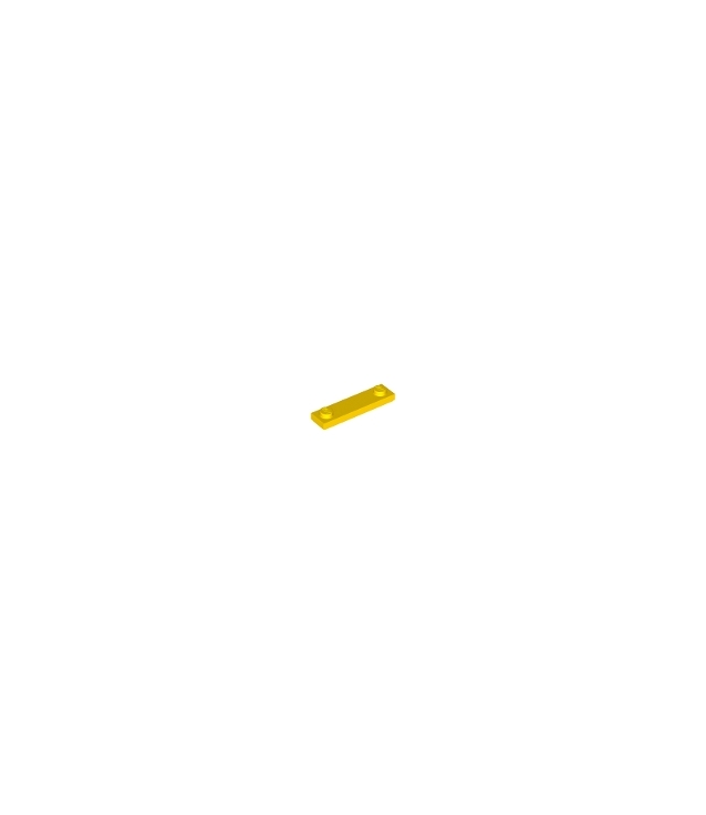 LEGO - Plaat, gemodificeerd 1 x 4 met 2 noppen met groef - Yellow | N