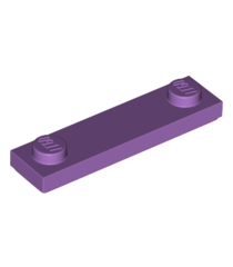 LEGO - Plaat, gemodificeerd 1 x 4 met 2 noppen met groef - Medium Lavender | N - Thumbnail