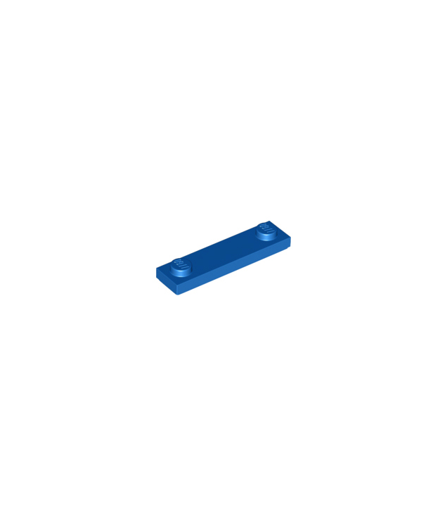 LEGO - Plaat, gemodificeerd 1 x 4 met 2 noppen met groef - Blue | N