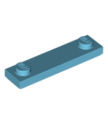 LEGO - Plaat, gemodificeerd 1 x 4 met 2 noppen met groef - Medium Azure | N - Thumbnail