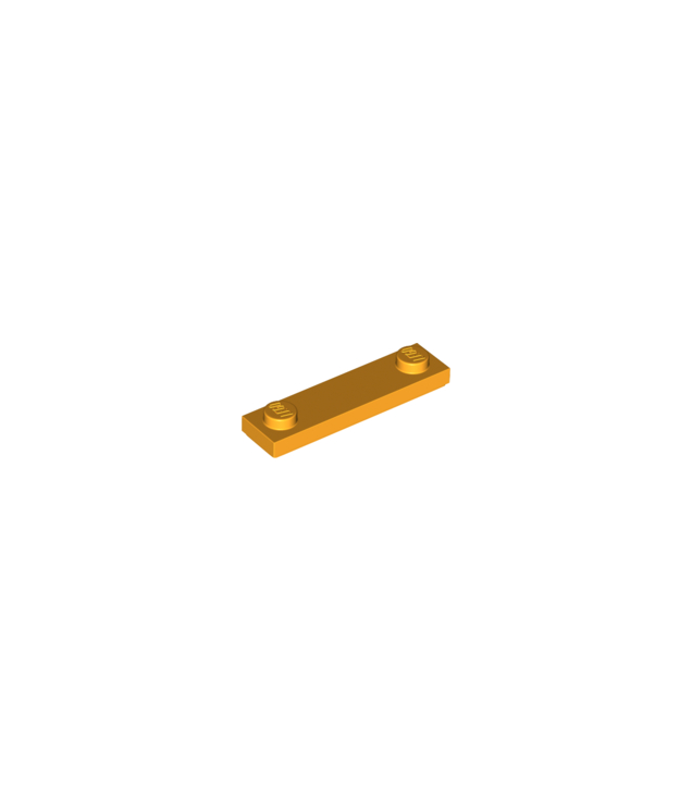LEGO - Plaat, gemodificeerd 1 x 4 met 2 noppen met groef - Bright Light Orange | N
