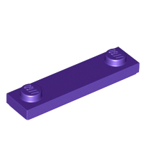 LEGO - Plaat, gemodificeerd 1 x 4 met 2 noppen met groef - Dark Purple | N - Thumbnail