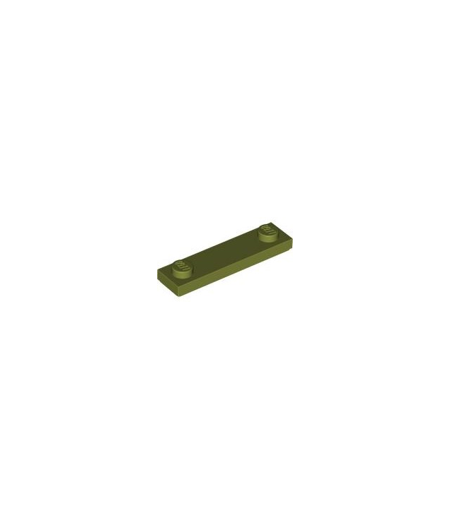 LEGO - Plaat, gemodificeerd 1 x 4 met 2 noppen met groef - Olive Green | N