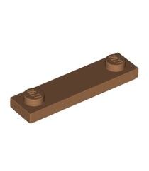 LEGO - Plaat, gemodificeerd 1 x 4 met 2 noppen met groef - Medium Nougat | N - Thumbnail