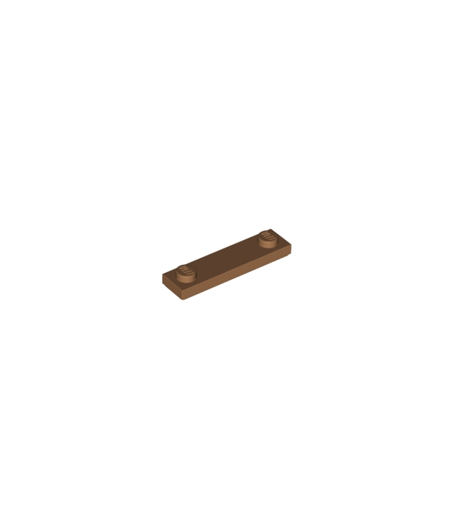 LEGO - Plaat, gemodificeerd 1 x 4 met 2 noppen met groef - Medium Nougat | N
