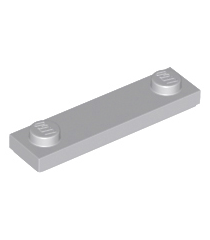 LEGO - Plaat, gemodificeerd 1 x 4 met 2 noppen met groef - Light Bluish Gray | N - Thumbnail