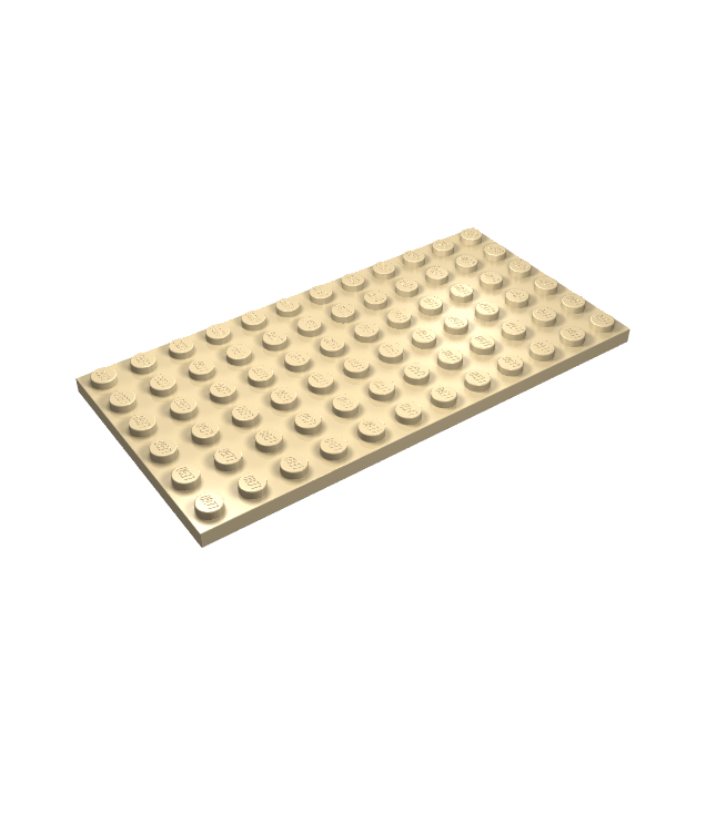 LEGO - Plaat 6 x 12 - Tan | N