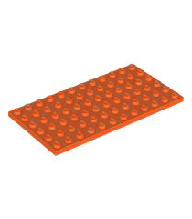LEGO - Plaat 6 x 12 - Reddish Orange | N - Thumbnail