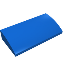 LEGO - Helling, gebogen 2 x 4 x 2/3 met onderbuizen - Blue | N - Thumbnail