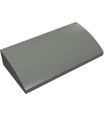 LEGO - Helling, gebogen 2 x 4 x 2/3 met onderbuizen - Dark Bluish Gray | N - Thumbnail