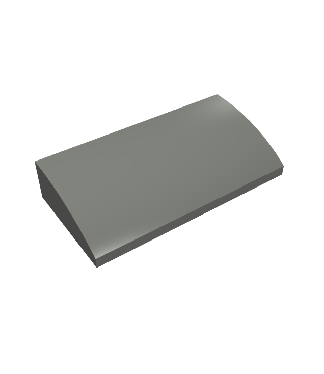LEGO - Helling, gebogen 2 x 4 x 2/3 met onderbuizen - Dark Bluish Gray | N