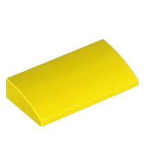 LEGO - Helling, gebogen 2 x 4 x 2/3 met onderbuizen - Yellow | N - Thumbnail