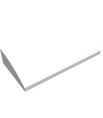 LEGO - Helling, gebogen 2 x 4 x 2/3 met onderbuizen - White | N - Thumbnail