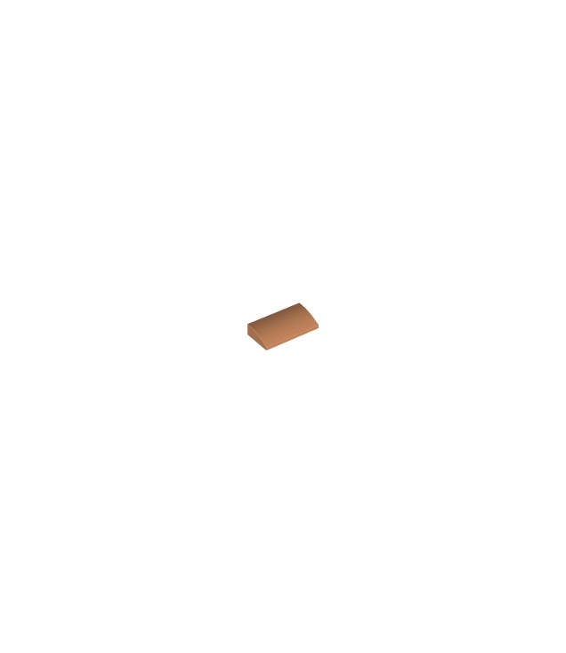 LEGO - Helling, gebogen 2 x 4 x 2/3 met onderbuizen - Nougat | N