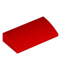 LEGO - Helling, gebogen 2 x 4 x 2/3 met onderbuizen - Red | N - Thumbnail