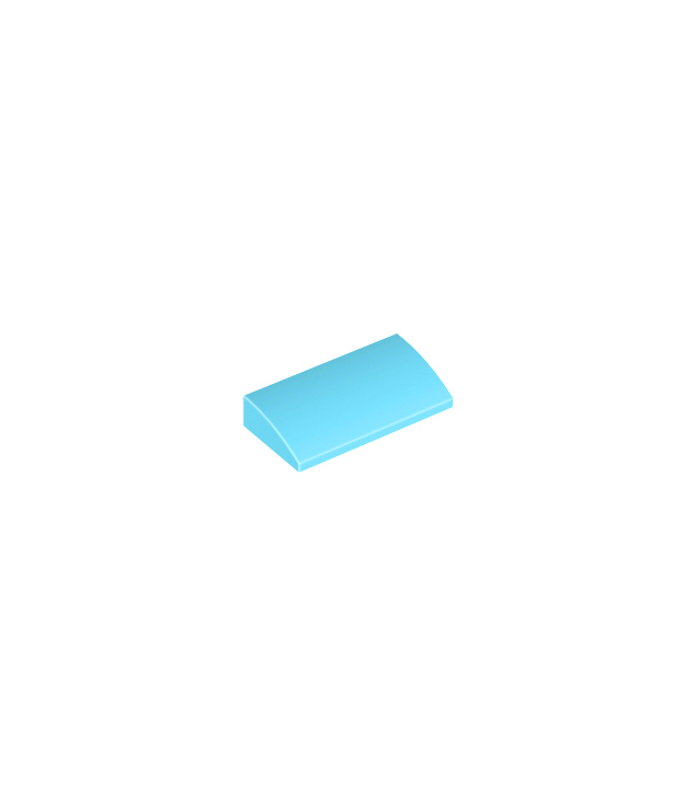 LEGO - Helling, gebogen 2 x 4 x 2/3 met onderbuizen - Medium Azure | N