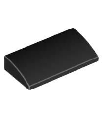 LEGO - Helling, gebogen 2 x 4 x 2/3 met onderbuizen - Black | N - Thumbnail