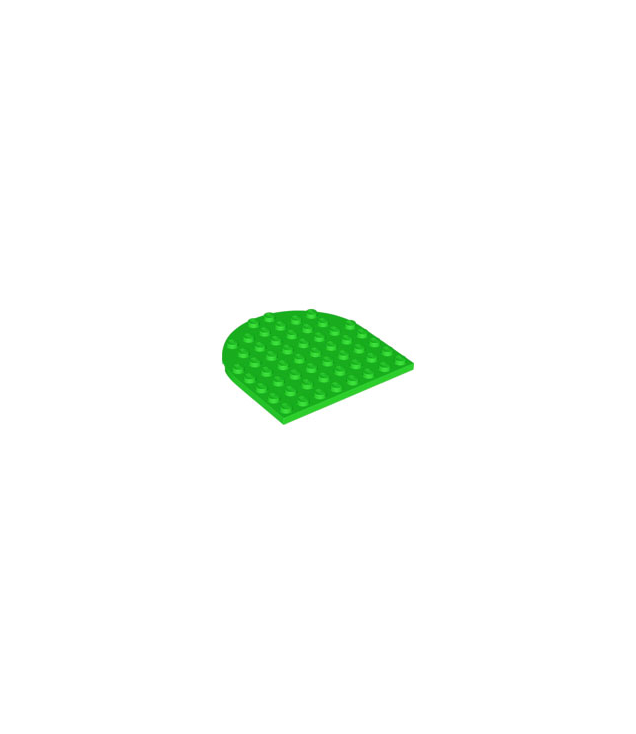 LEGO - Plaat, rond 8 x 8 met afgerond uiteinde - Bright Green | N