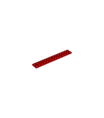 LEGO - Plaat 2 x 14 - Red | N - Thumbnail