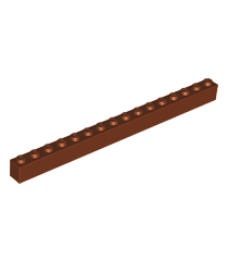 LEGO - Steen 1 x 16 - Reddish Brown | N - Thumbnail