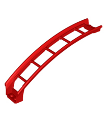 LEGO - Trein / achtbaanrail helling groot bovendeel, verhoging 6 stenen - Red | N - Thumbnail