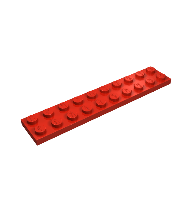 LEGO - Plaat 2 x 10 - Red | N