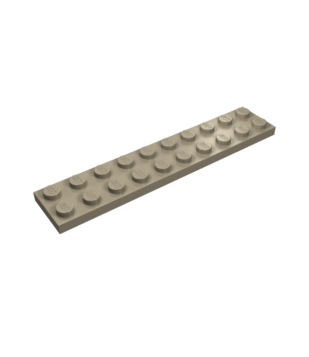 LEGO - Plaat 2 x 10 - Dark Tan | N