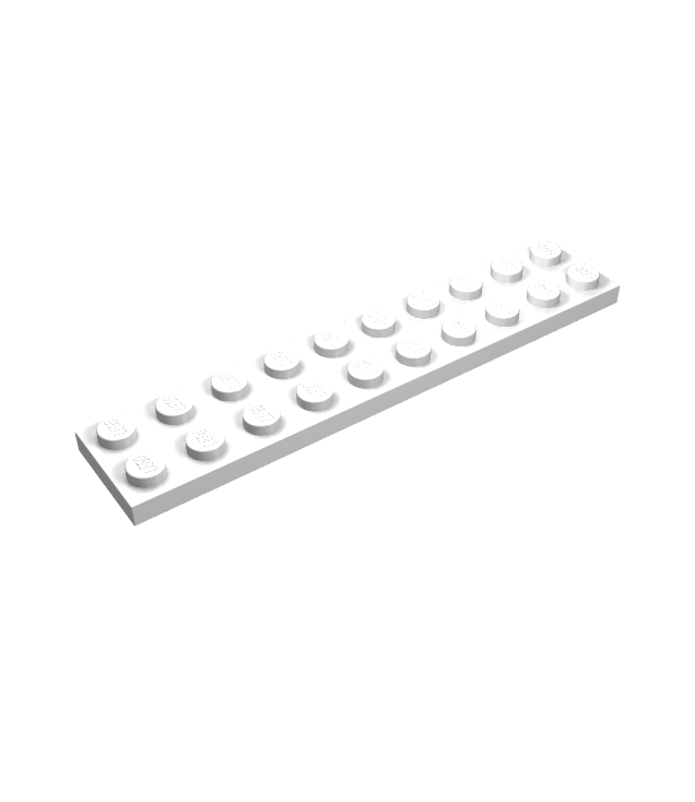 LEGO - Plaat 2 x 10 - White | N