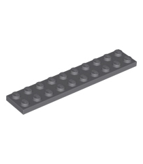 LEGO - Plaat 2 x 10 - Dark Bluish Gray | N - Thumbnail