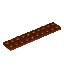 LEGO - Plaat 2 x 10 - Reddish Brown | N - Thumbnail