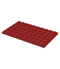 LEGO - Plaat 6 x 10 - Dark Red | N - Thumbnail