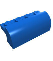 LEGO - Helling, gebogen 2 x 4 x 1 1/3 met 4 verzonken noppen - Blue | N - Thumbnail