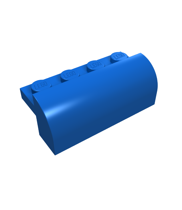 LEGO - Helling, gebogen 2 x 4 x 1 1/3 met 4 verzonken noppen - Blue | N