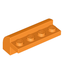 LEGO - Helling, gebogen 2 x 4 x 1 1/3 met 4 verzonken noppen - Orange | N - Thumbnail