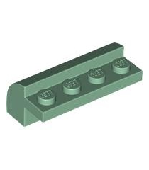 LEGO - Helling, gebogen 2 x 4 x 1 1/3 met 4 verzonken noppen - Sand Green | N - Thumbnail