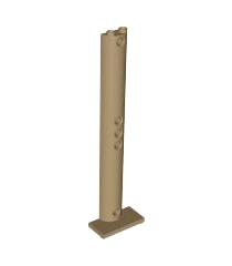 LEGO - Steun 2 x 4 x 13 halve cirkel met 5 pen-gaten - Dark Tan | N - Thumbnail