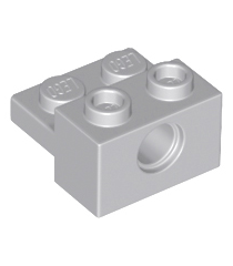 LEGO - Technic, steen gemodificeerd 1 x 2 met gat en 1 x 2 plaat - Light Bluish Gray | N - Thumbnail