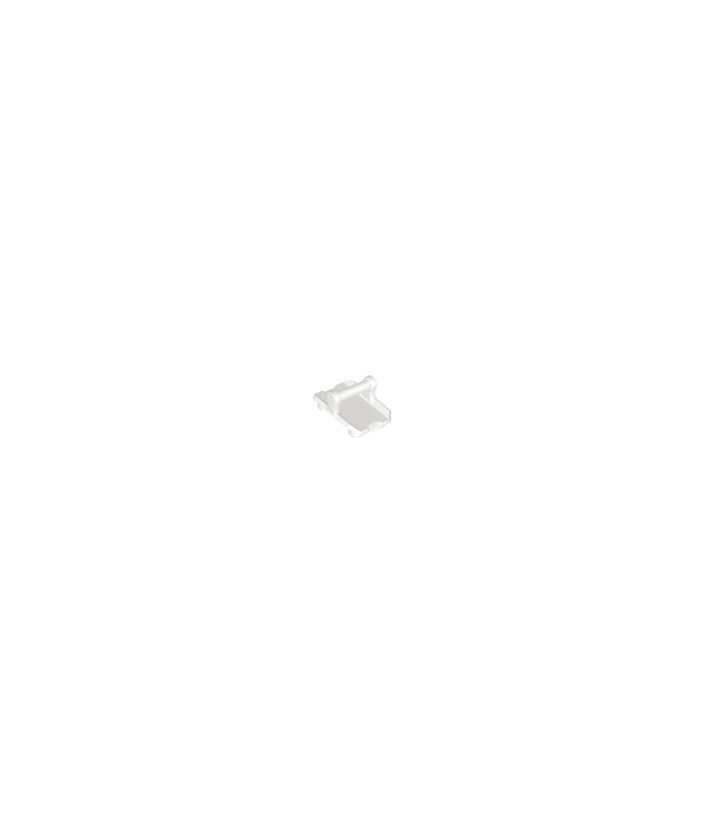 LEGO - Plaat, gemodificeerd 2 x 3 omgekeerd met 4 noppen en staaf-handgreep aan onderzijde (schommelplaat) - White | N