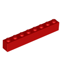LEGO - Steen 1 x 8 - Red | N - Thumbnail